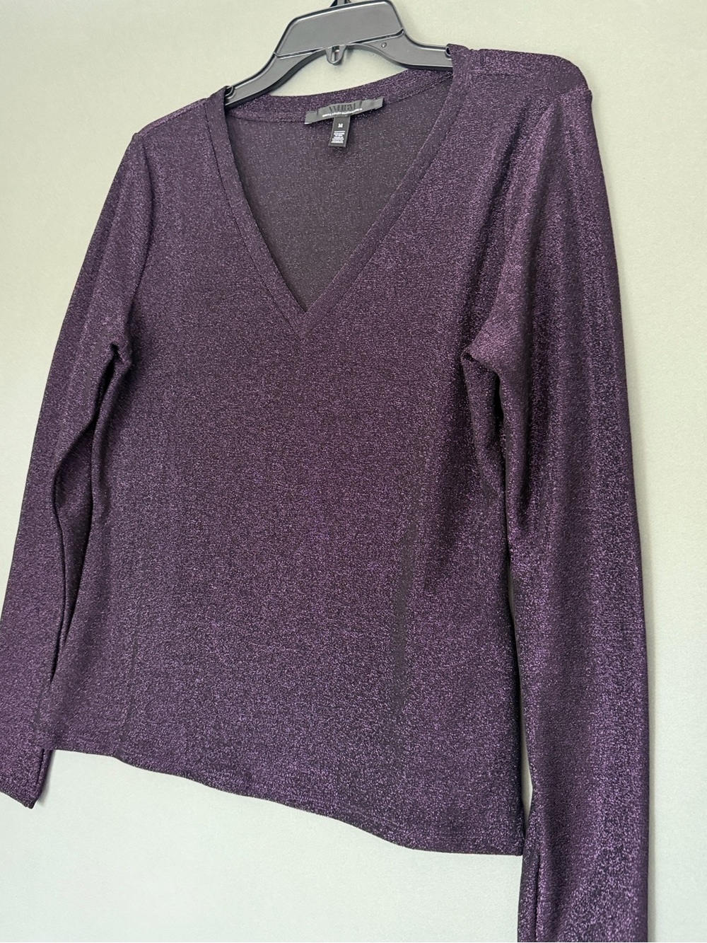 Purple Long sleeve top M White House Black Market top M NWOT V-Neck Long Sleeve